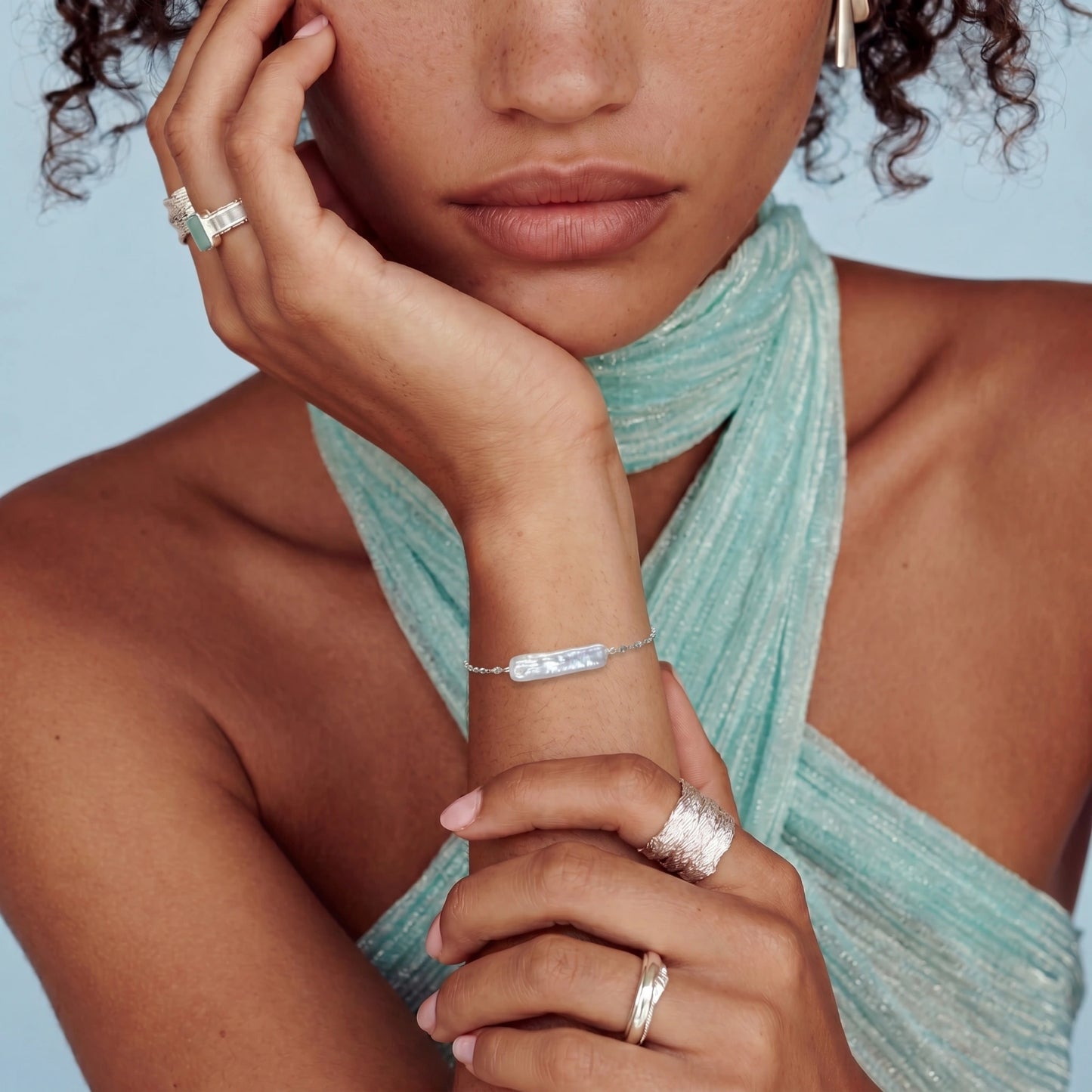 Baroque Pearl Chain Bracelet
