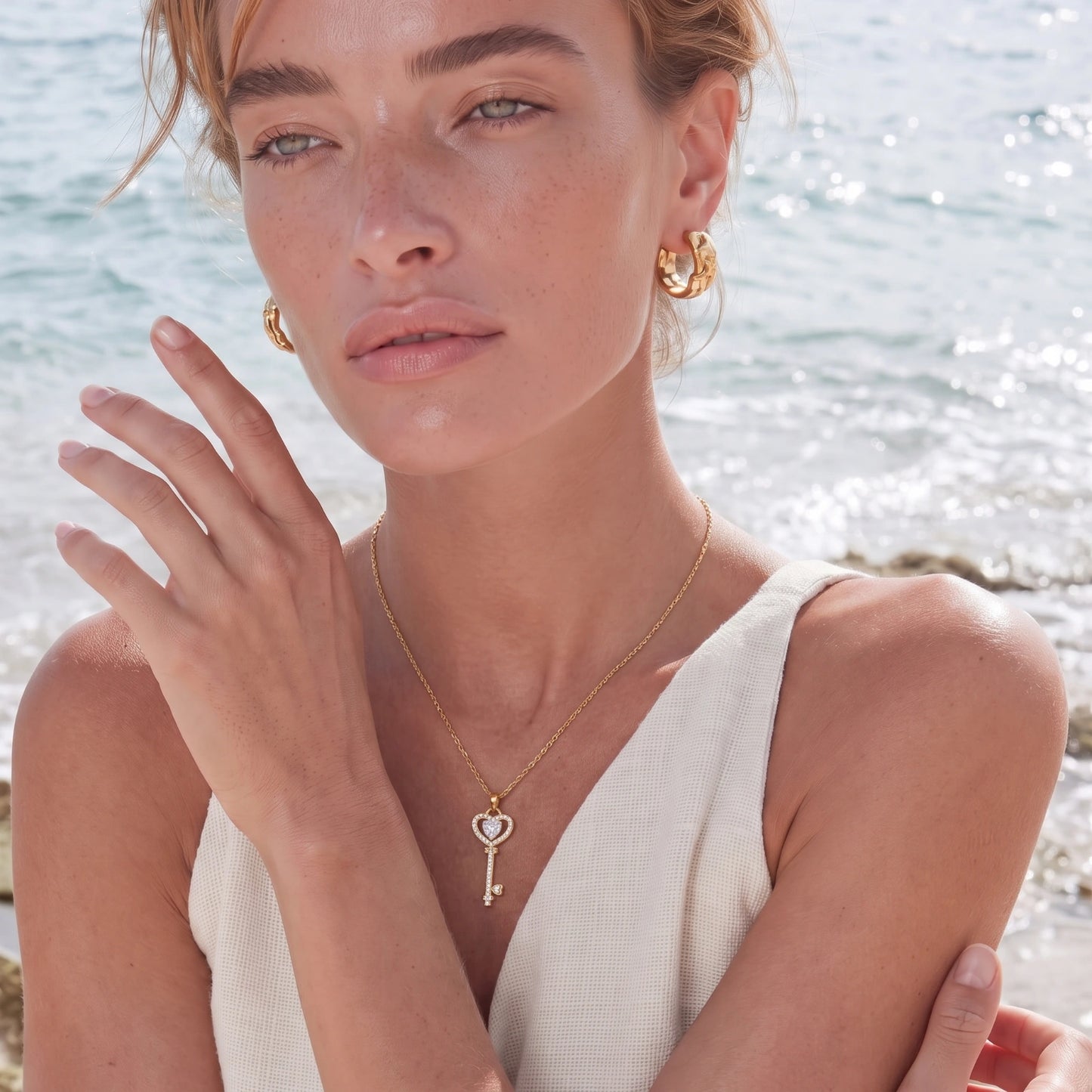 Secret Heart Key Necklace